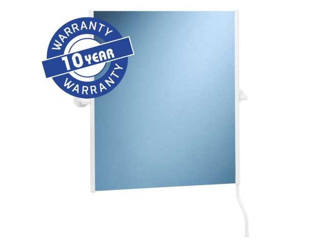 MERIDA STELLA WHITE LINE tilting mirror in matt white frame with handle for easy angle adjustment, 50 x 60 cm, white